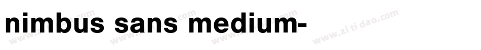 nimbus sans medium字体转换